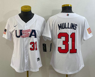 Womens USA Baseball #31 Cedric Mullins Number 2023 White World Classic Stitched Jersey,We sell and wholesale Womens USA Baseball #31 Cedric Mullins Number 2023 White World Classic Stitched Jersey on line form chian!